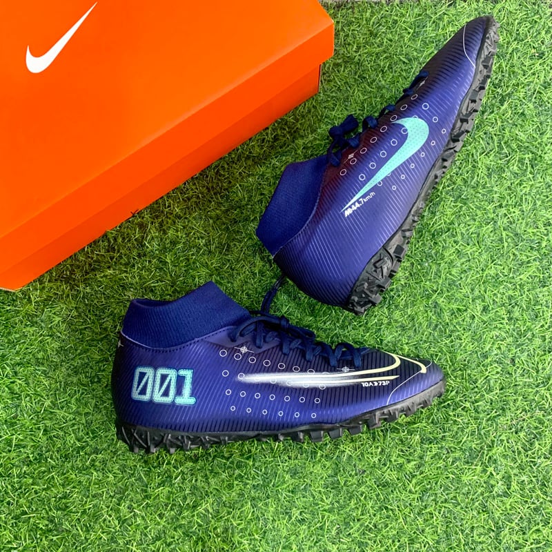 Nike Mercurial Superfly 7 Academy MDS TF BQ5435-401 Blue Void/White/Black/Metallic Silver